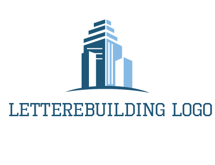 outline of skyscrapers logo