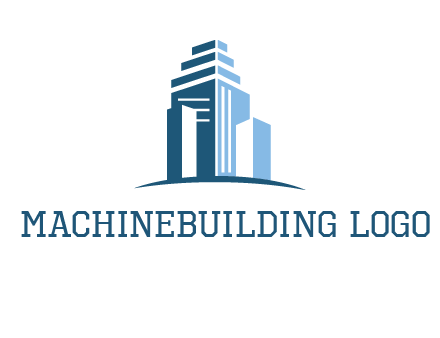 outline of skyscrapers logo