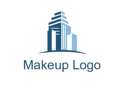 outline of skyscrapers logo