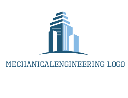 outline of skyscrapers logo