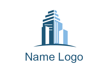 outline of skyscrapers logo
