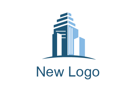 outline of skyscrapers logo
