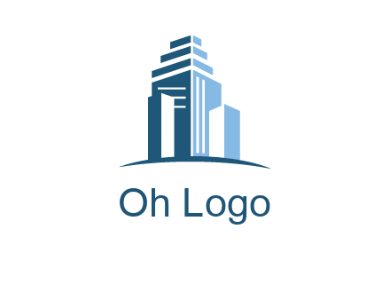 outline of skyscrapers logo