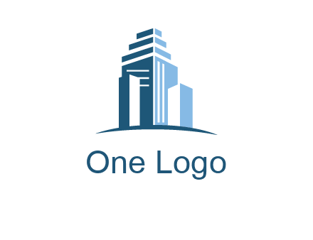 outline of skyscrapers logo