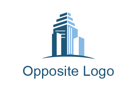 outline of skyscrapers logo