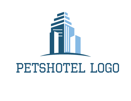 outline of skyscrapers logo