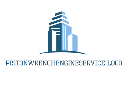 outline of skyscrapers logo