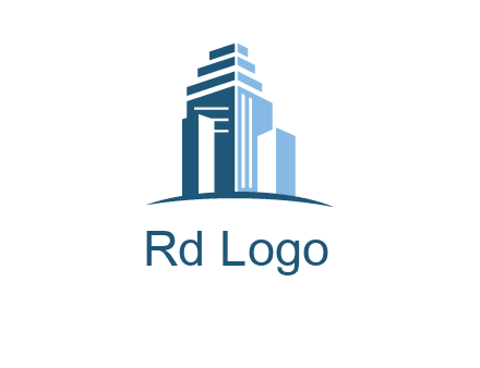 outline of skyscrapers logo