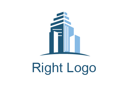 outline of skyscrapers logo