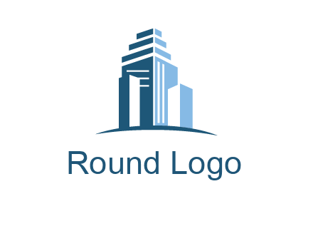 outline of skyscrapers logo