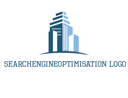 outline of skyscrapers logo