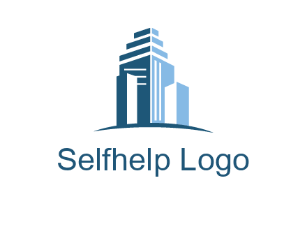 outline of skyscrapers logo