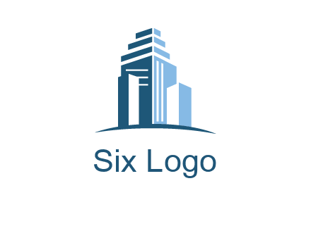 outline of skyscrapers logo