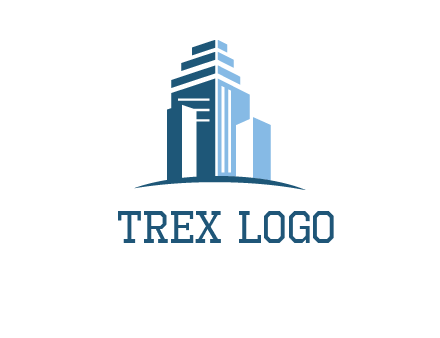 outline of skyscrapers logo