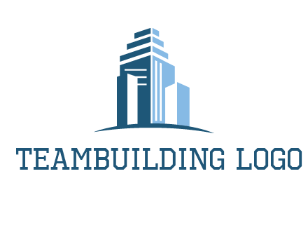 outline of skyscrapers logo