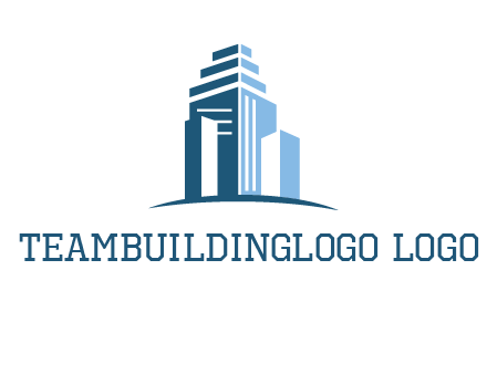 outline of skyscrapers logo