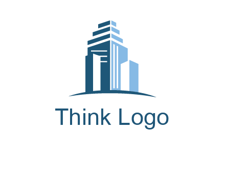 outline of skyscrapers logo