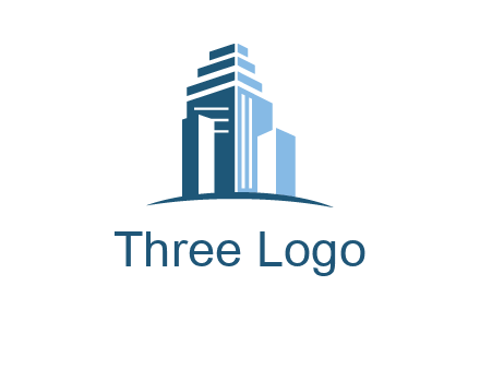 outline of skyscrapers logo
