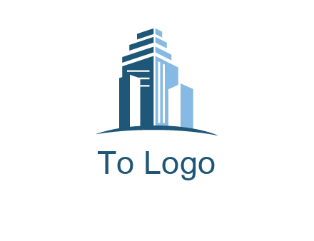 outline of skyscrapers logo