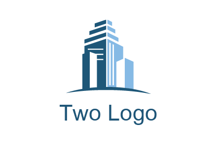 outline of skyscrapers logo