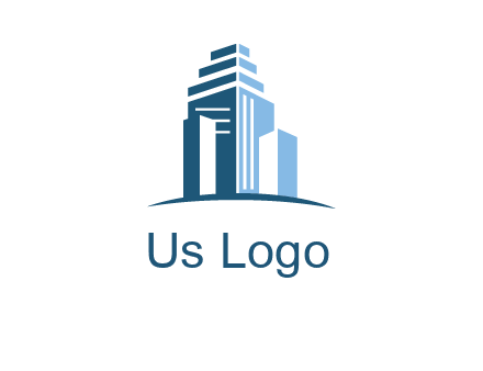 outline of skyscrapers logo