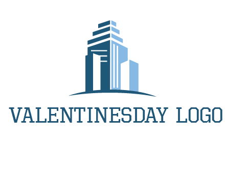 outline of skyscrapers logo
