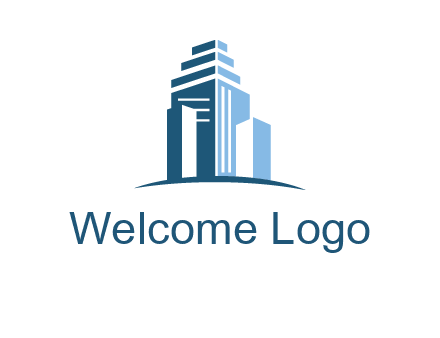 outline of skyscrapers logo