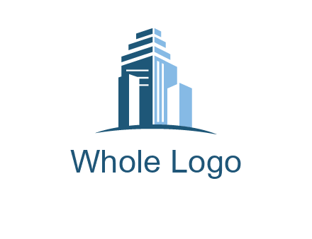 outline of skyscrapers logo