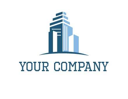 outline of skyscrapers logo