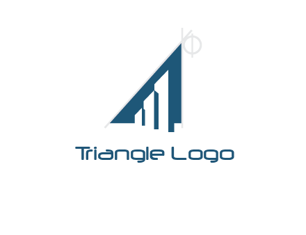 triangle logo with geometric shapes