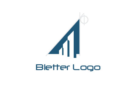 triangle logo with geometric shapes