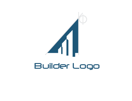 triangle logo with geometric shapes