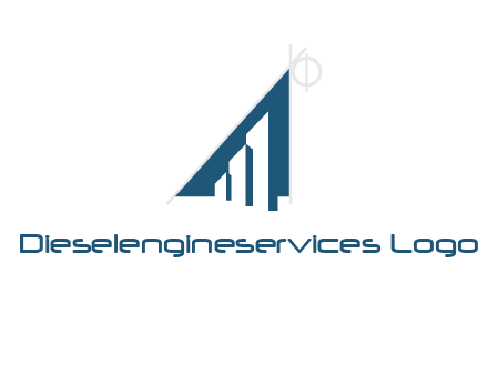 triangle logo with geometric shapes