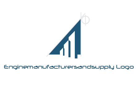 triangle logo with geometric shapes