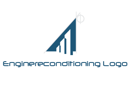 triangle logo with geometric shapes