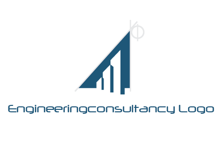 triangle logo with geometric shapes