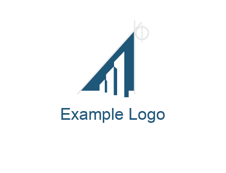 triangle logo with geometric shapes
