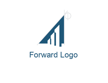 triangle logo with geometric shapes