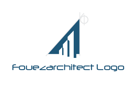 triangle logo with geometric shapes