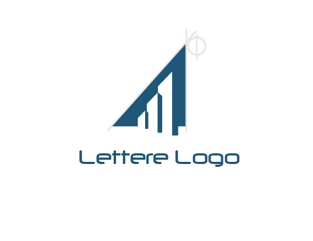 triangle logo with geometric shapes