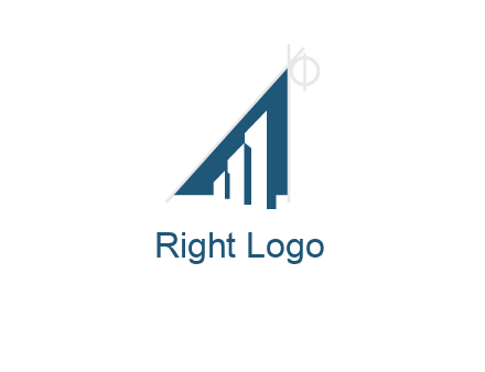 triangle logo with geometric shapes