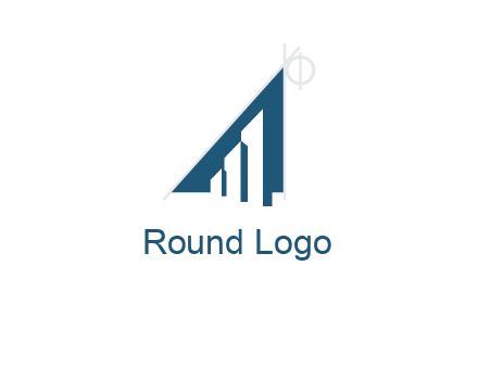 triangle logo with geometric shapes
