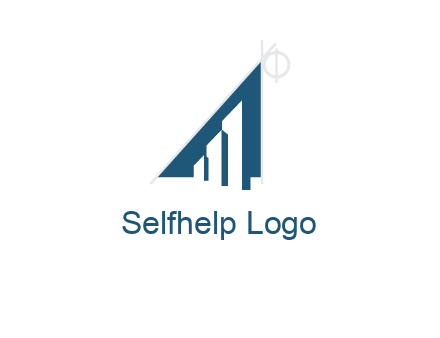 triangle logo with geometric shapes