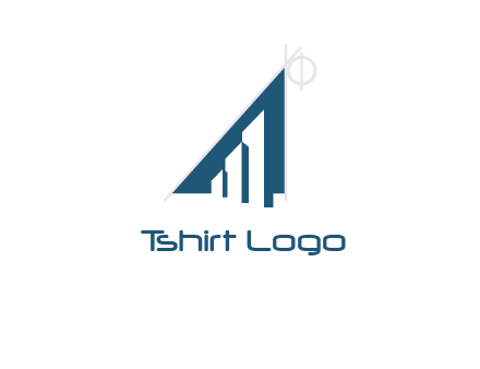 triangle logo with geometric shapes