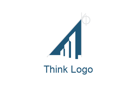 triangle logo with geometric shapes