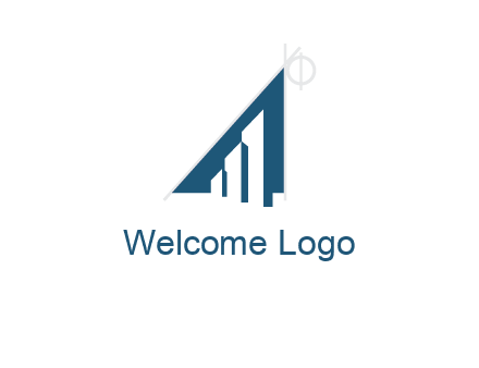 triangle logo with geometric shapes
