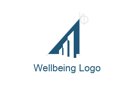triangle logo with geometric shapes