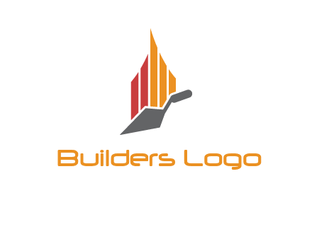 construction logo with a trowel