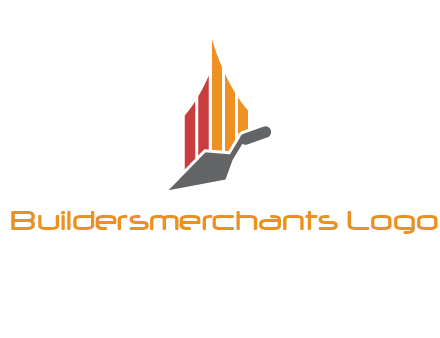 construction logo with a trowel