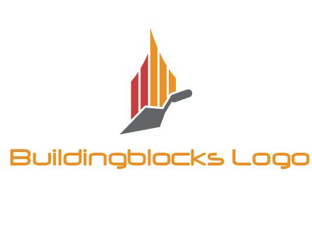 construction logo with a trowel